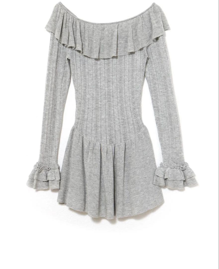 ワンピース Hana knit mini dress Gray
