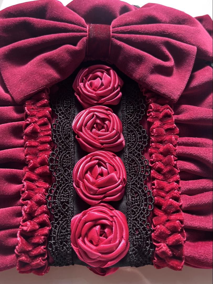 【新品未使用】Reizend(ライツェント)さん 薔薇のヘッドドレス/赤