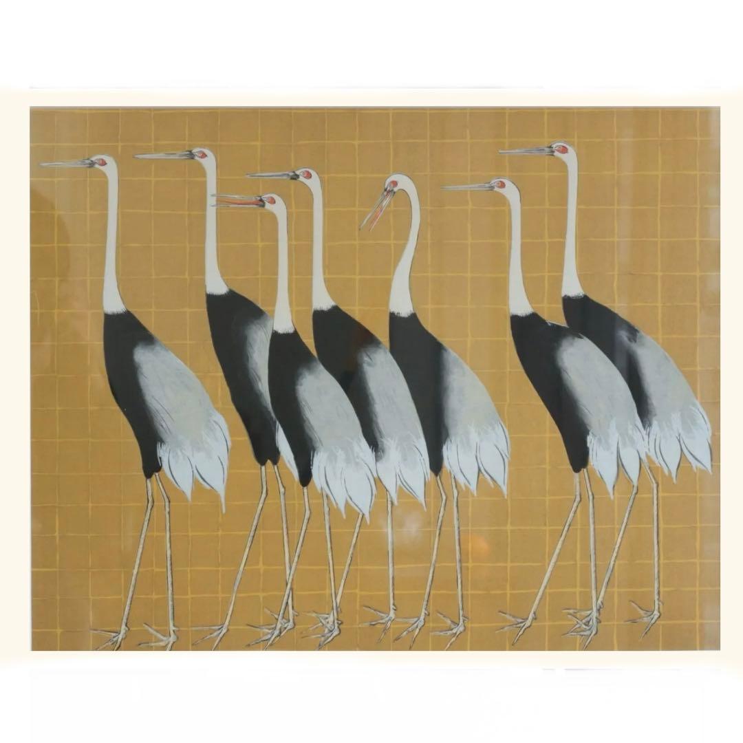 群鶴図～丹青社版／尾形光琳 (木版画)