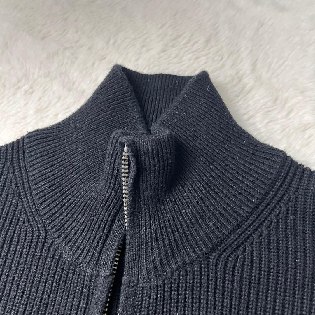 ポロラルフローレン　ドライバーズニット　ダブルジップ　M ブラック