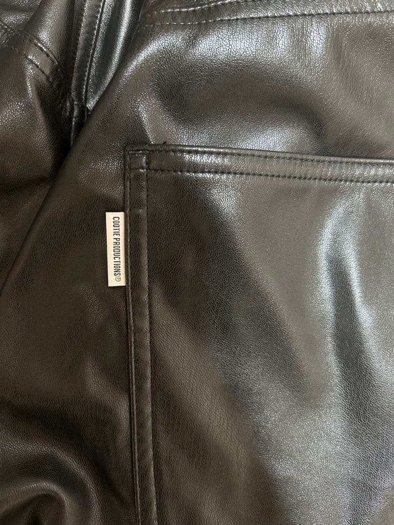 24AW COOTIE クーティー フェイクレザー5ポケットワイドイージーパンツ