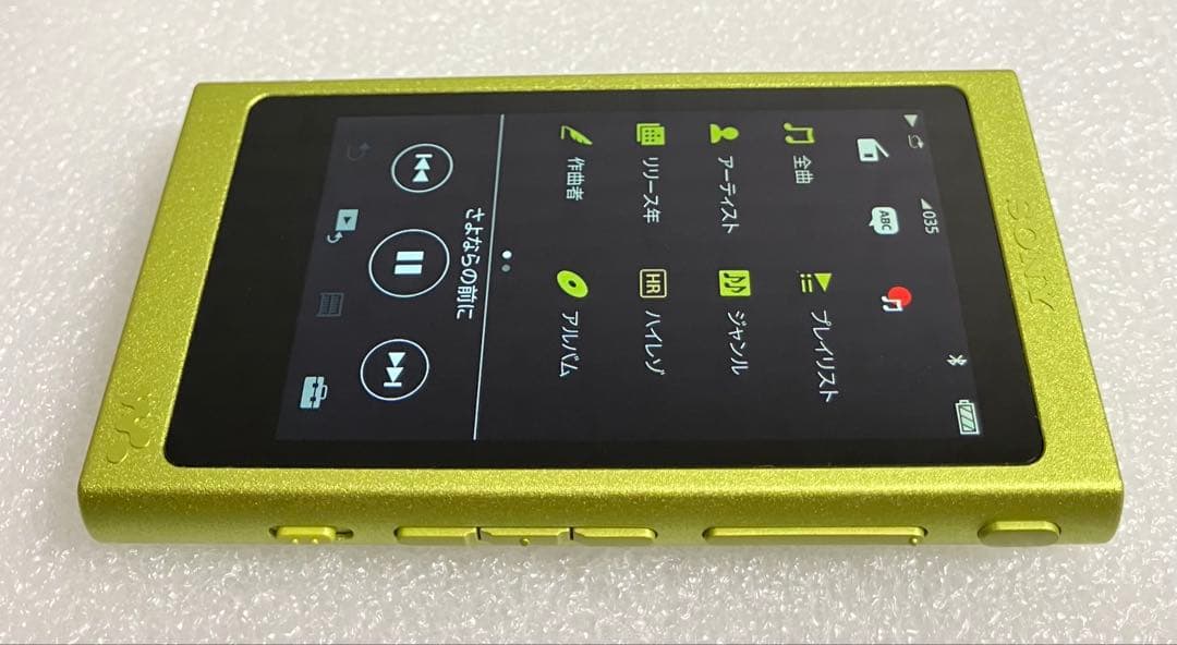 美品　バッテリ良好】ソニー ウォークマン NW-A35 16GB ライムイエロー