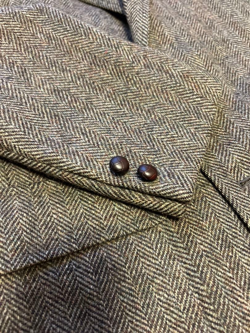 J.PRESSブラウン　ヘリンボーン柄のツイード織　ジャケット