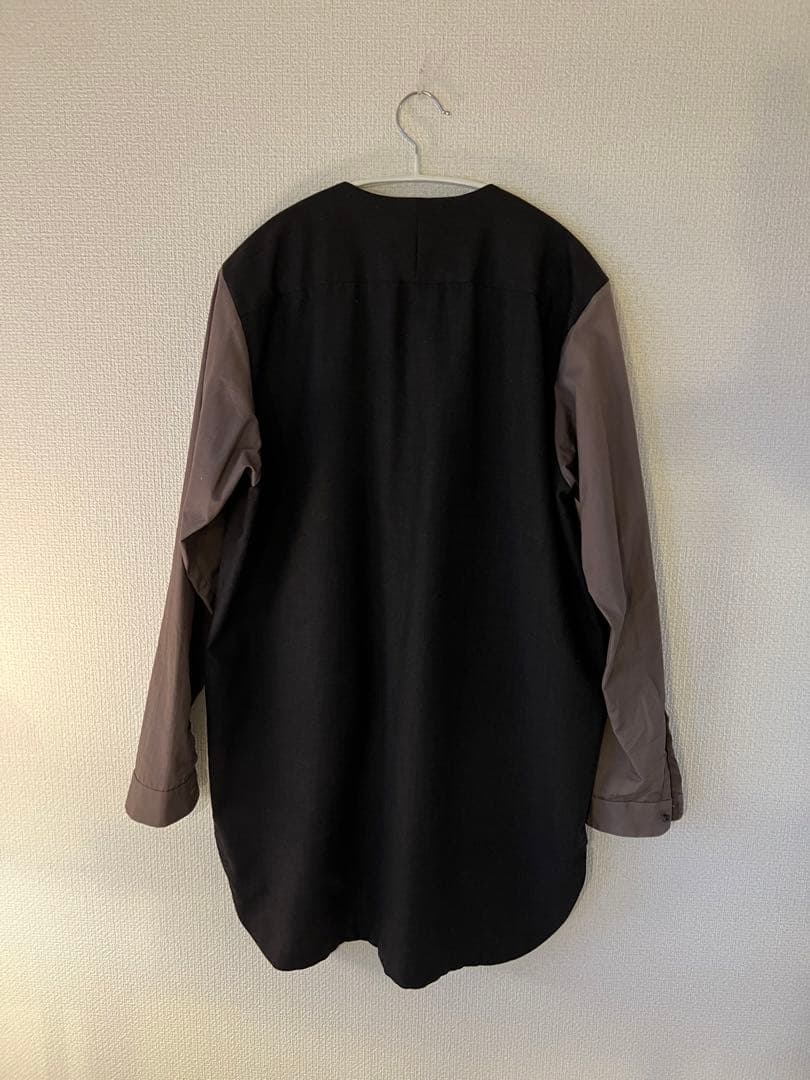 美品　ETHOSENS 15AW ノーカラーシャツジャケット