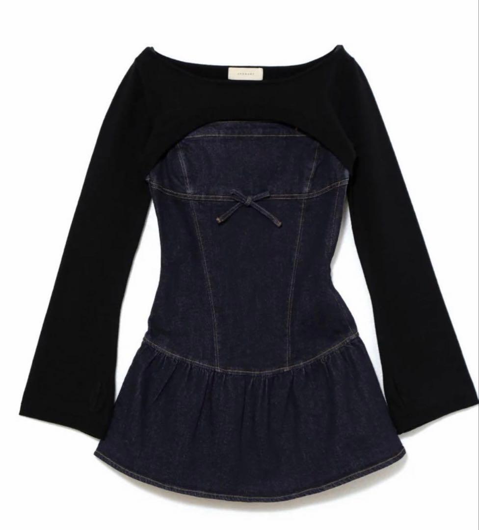 ワンピース andmary Bonnie denim mini dress
