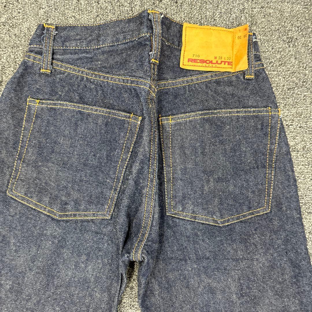 未使用RESOLUTE 710 W28 L30 ワンウォッシュ 濃紺 66モデル