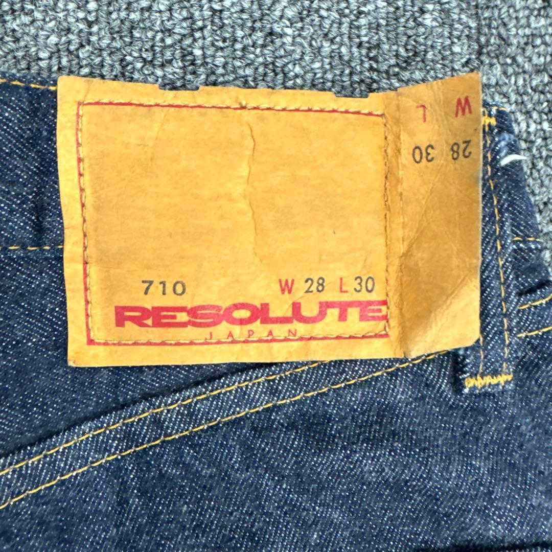 未使用RESOLUTE 710 W28 L30 ワンウォッシュ 濃紺 66モデル