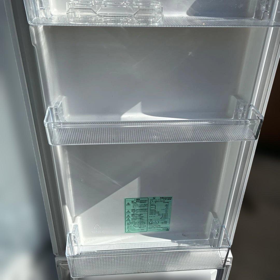 Hisense 冷蔵庫冷凍庫１７５ℓたのめる便8600円込み引き取り5000円