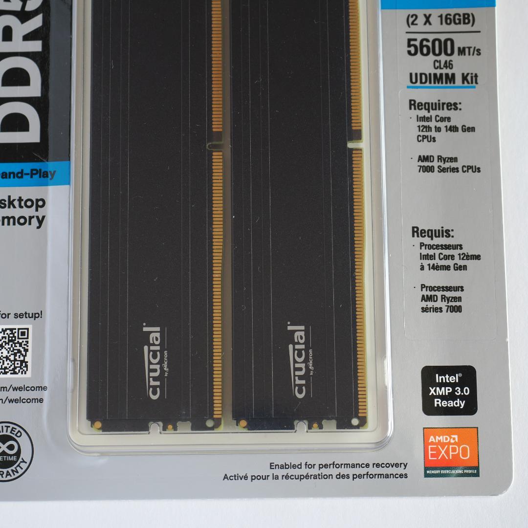 Crucial DDR5 32GB (2x16GB) メモリー