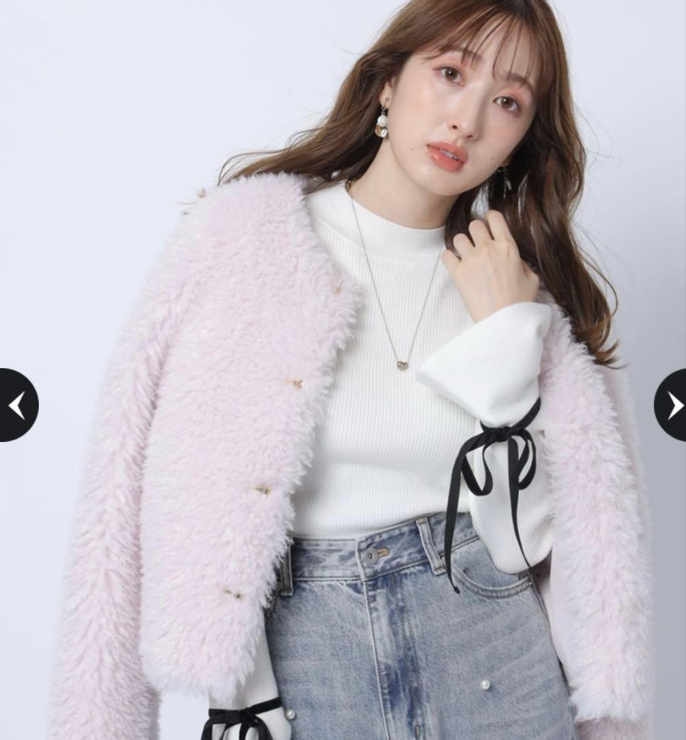 新品未使用　apuweiser-riche ファーブルゾン