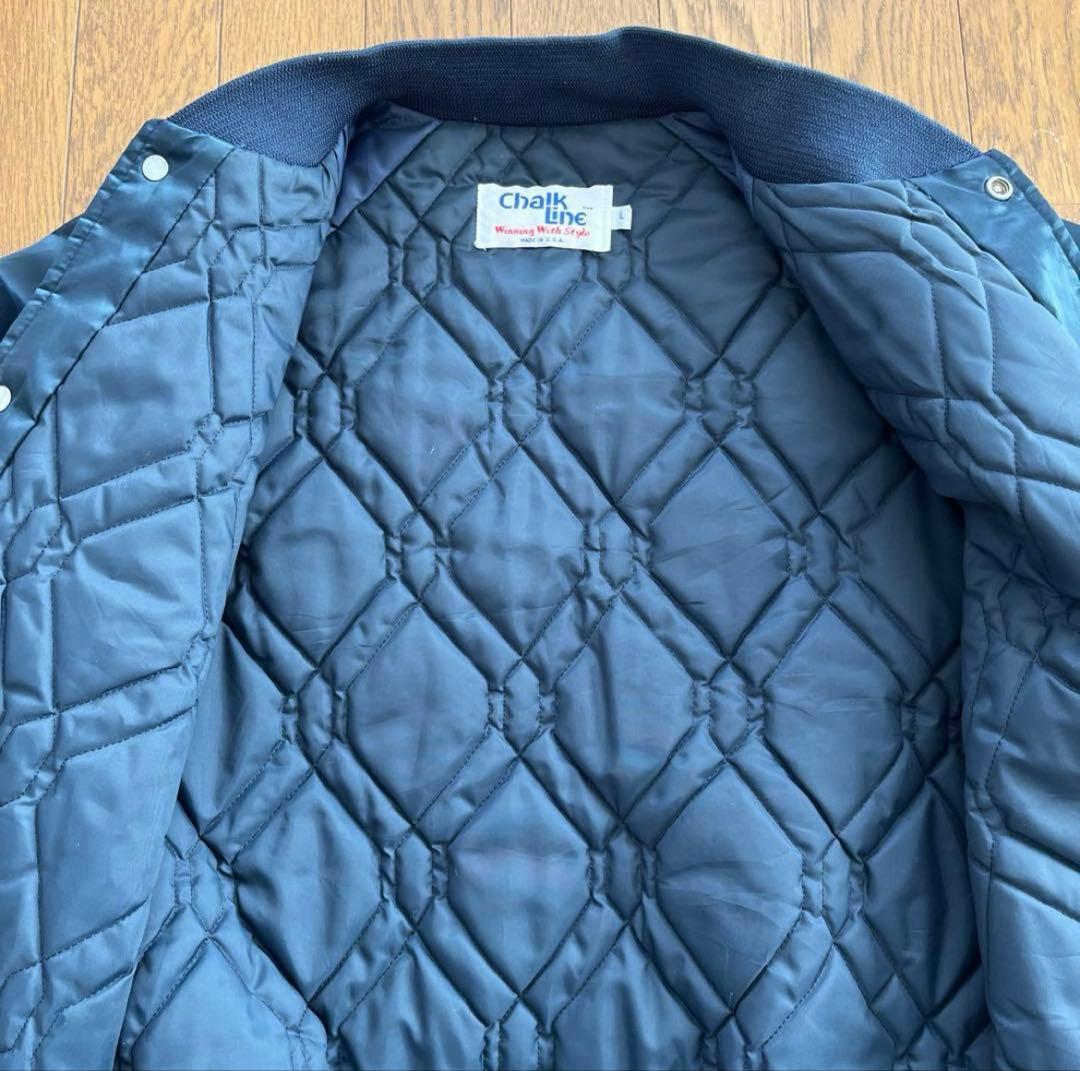 80s〜90sUSA製 ChalkLine MackTrucks スタジャン L