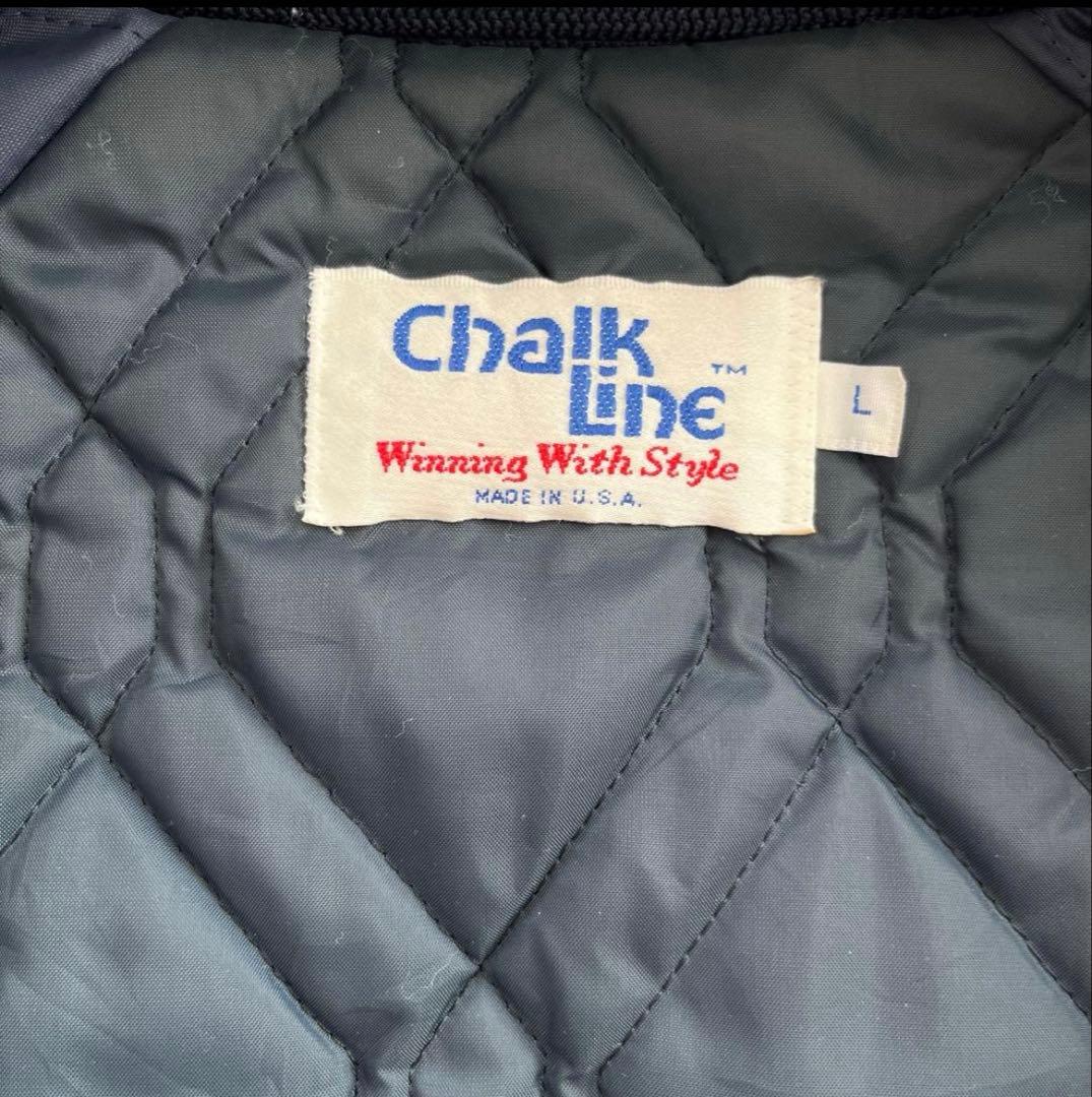 80s〜90sUSA製 ChalkLine MackTrucks スタジャン L