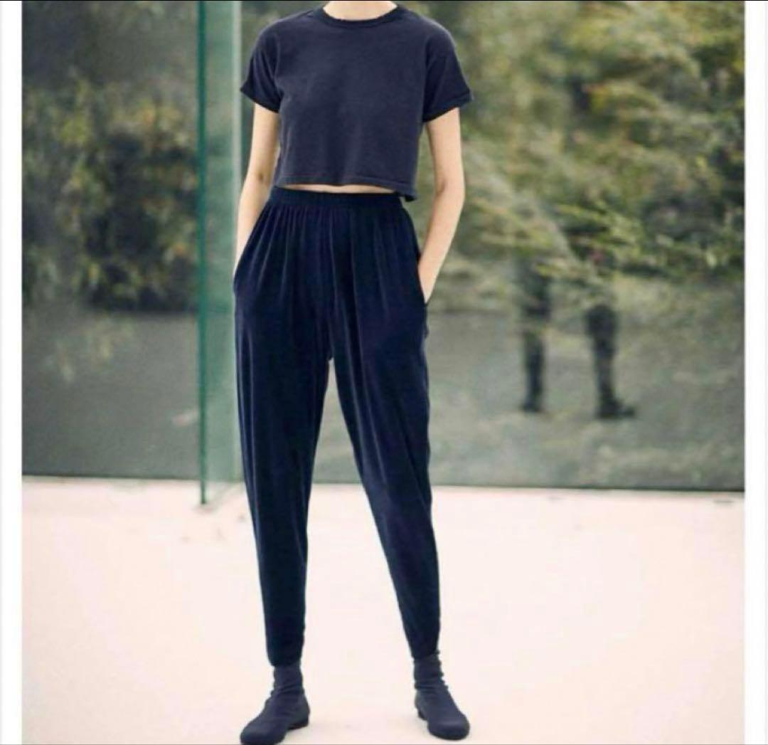 SEA ベロア　パンツ　ネイビー