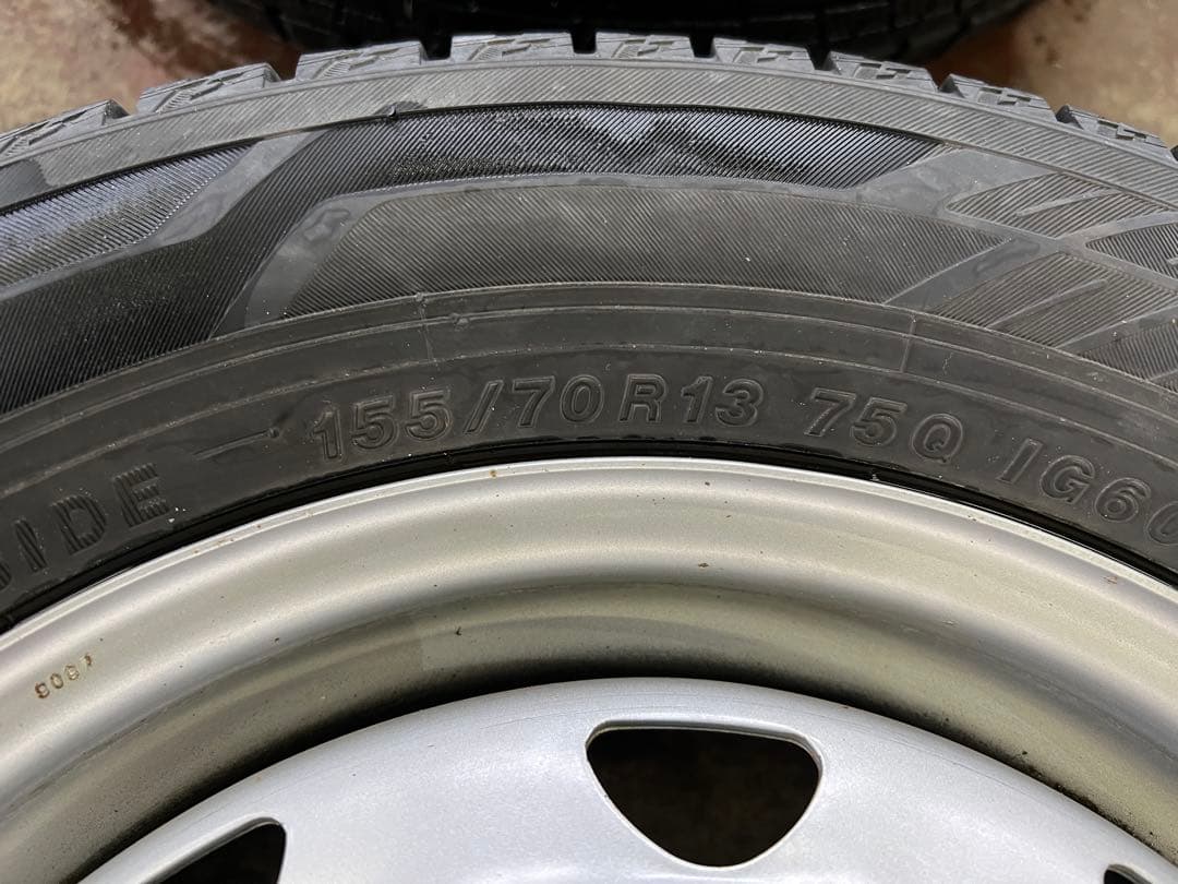 アイスガードiG60 155/70R13 22年製造 4本セット ホイール付き