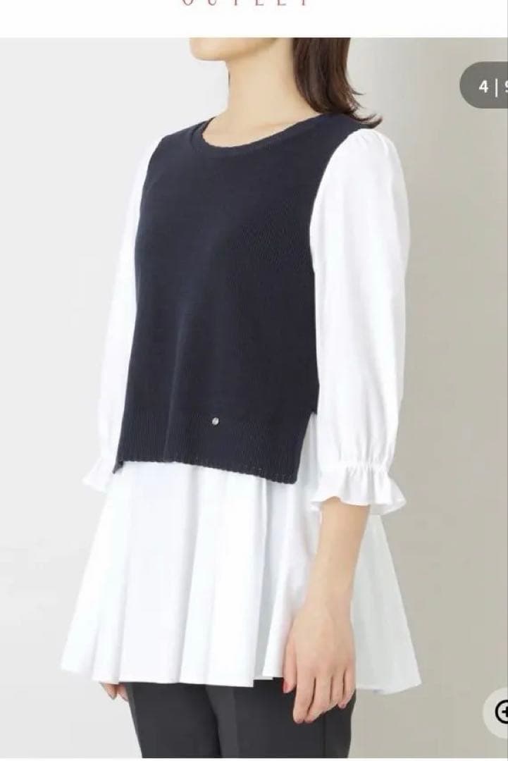 新品未使用品to be chic ブラウスレイヤーニット　タグ付き