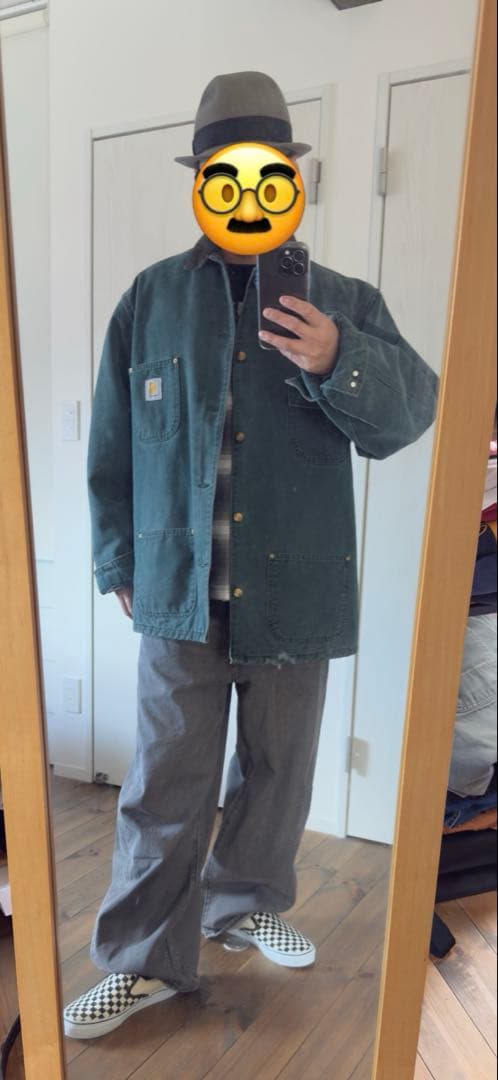 美品　カーハート　チョアコート　ダックグリーン