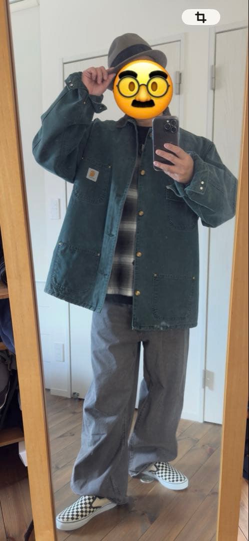 美品　カーハート　チョアコート　ダックグリーン