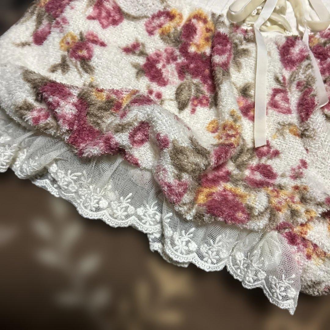 LIZLISAリズリサ 花柄ミニスカパンレース フリル 姫系☆当時物