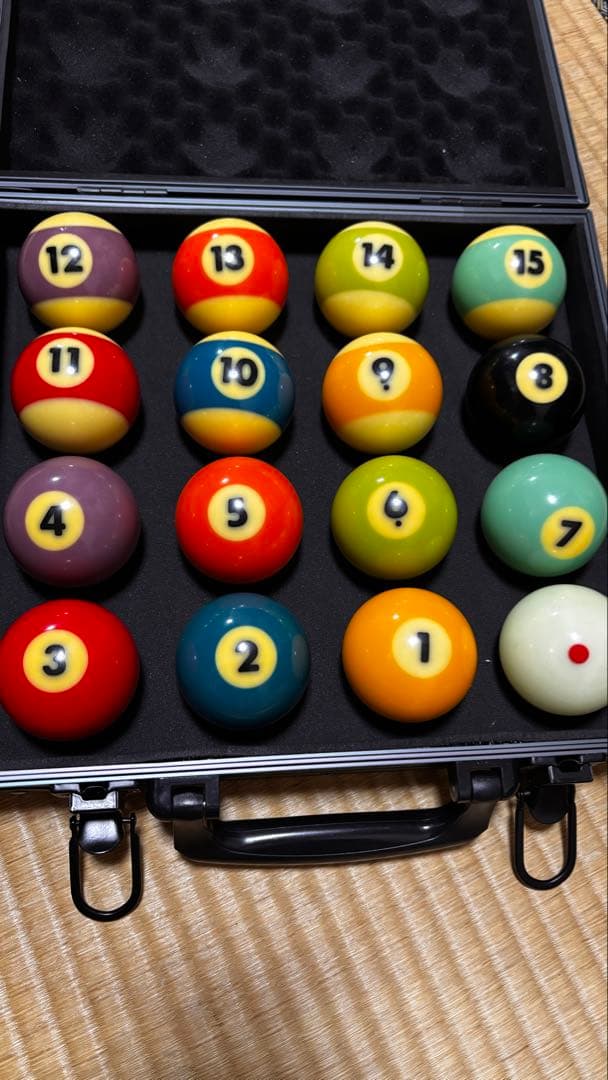 【専用】ビリヤードボールセット 15個 アルミケース付 サイクロップ おまけつき