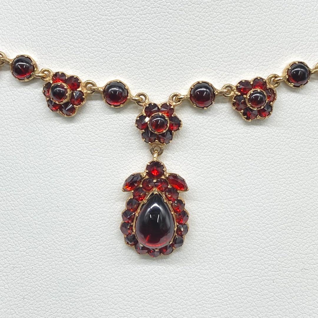 ガーネット ネックレス K14 K18