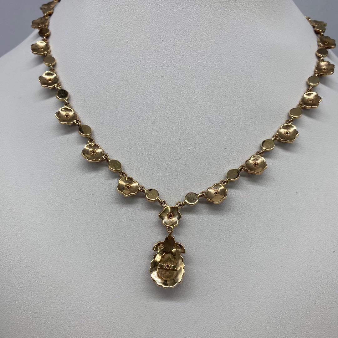 ガーネット ネックレス K14 K18