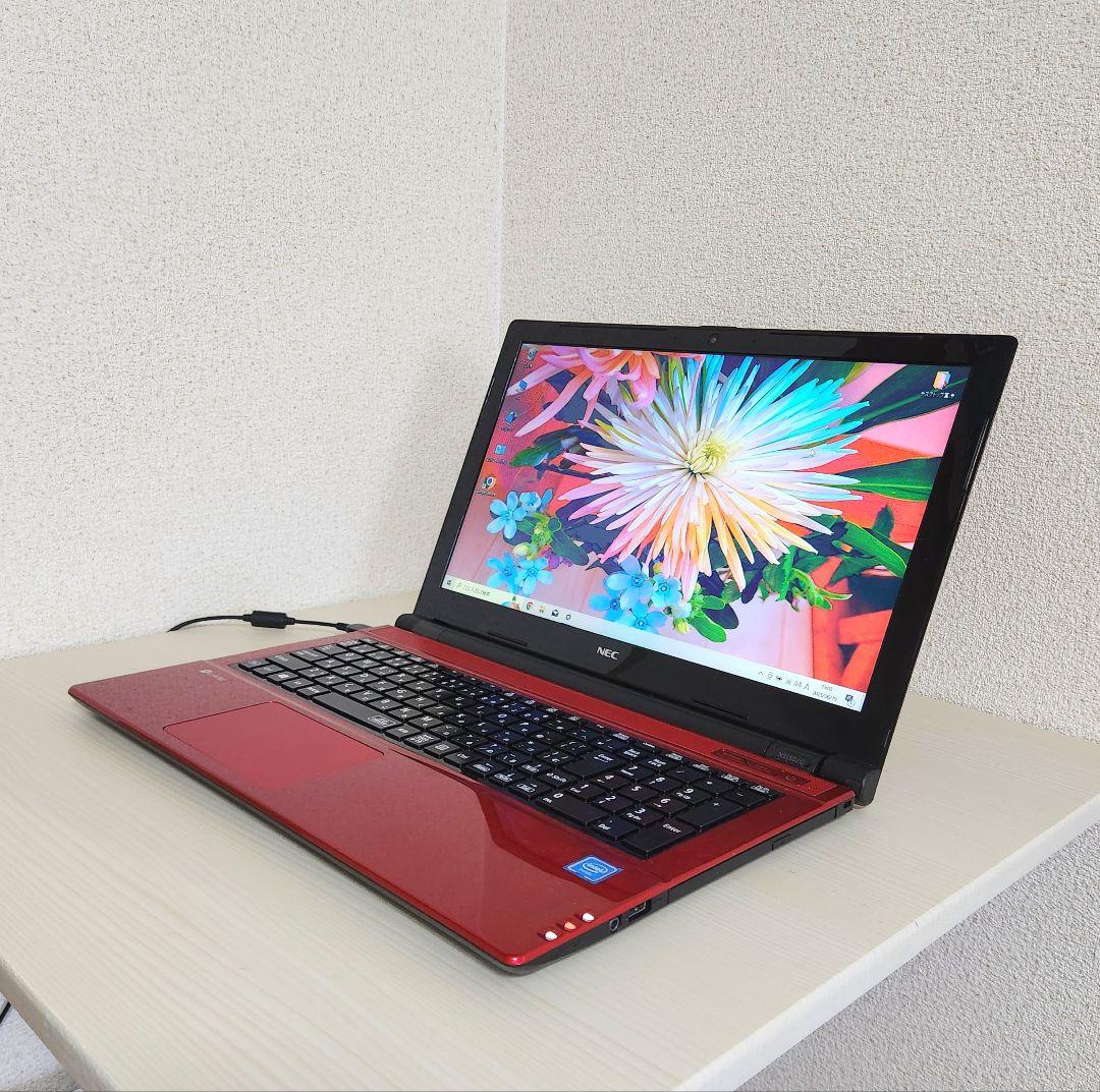 大容量1TB☆メモリ8GB☆NECノートパソコン☆人気のレッド☆画像保存等にも♪