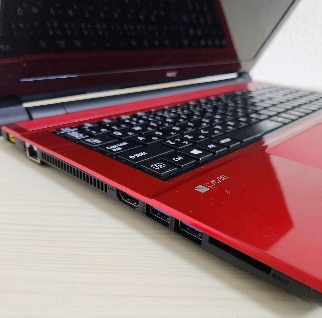 大容量1TB☆メモリ8GB☆NECノートパソコン☆人気のレッド☆画像保存等にも♪