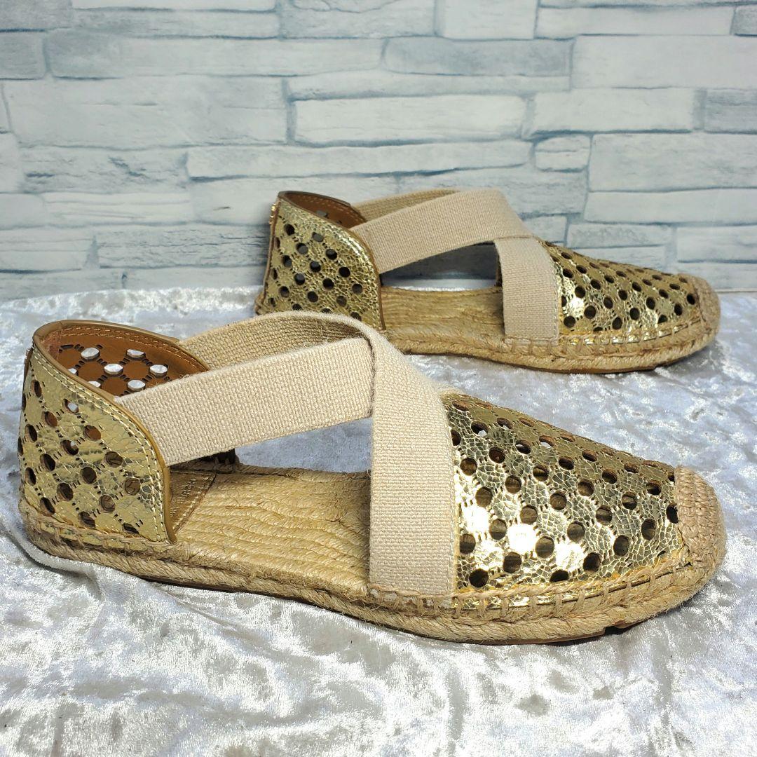 【極美品】✨Tory Burch 23cm パンチングレザー ゴールド ロゴ 6