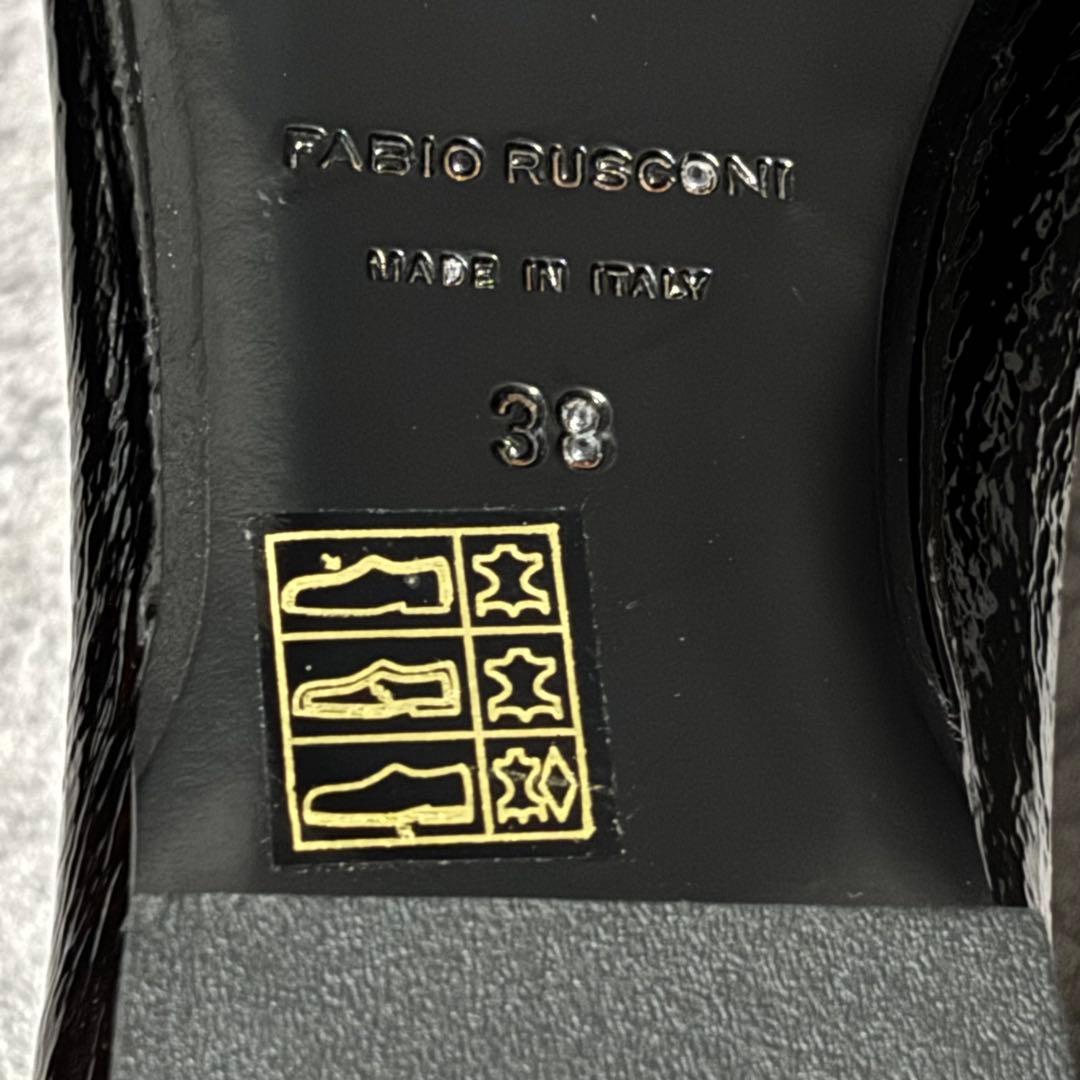 ♡試着のみ♡ ファビオルスコーニ　フラットパンプス　エナメル　ブラック　1753