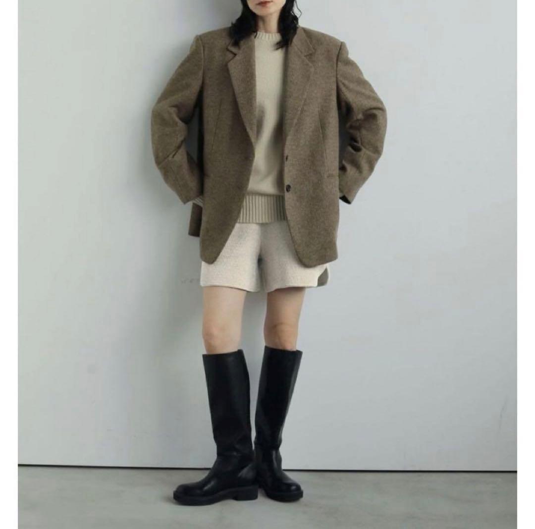 anuke ヘリンボーンウールジャケット