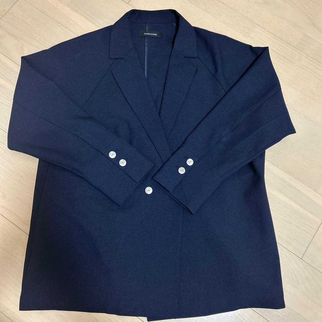 OUR ネイビー テーラードジャケット