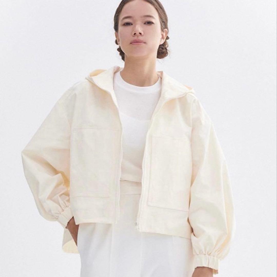 24SS 極美品　yori 撥水ハードブルゾン　Mサイズ　アイボリー
