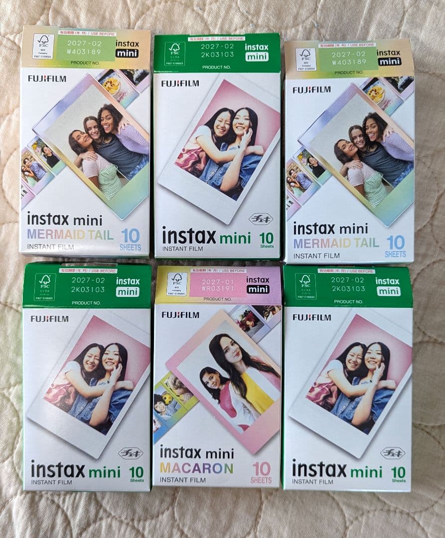 チェキフィルム 白 MACARON MERMAID　instax mini