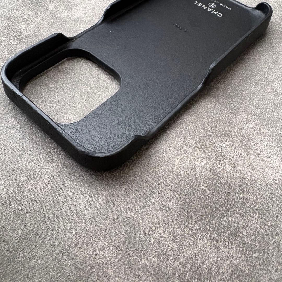 CHANEL iPhone15PRO スマホケース ココマーク ラムスキン