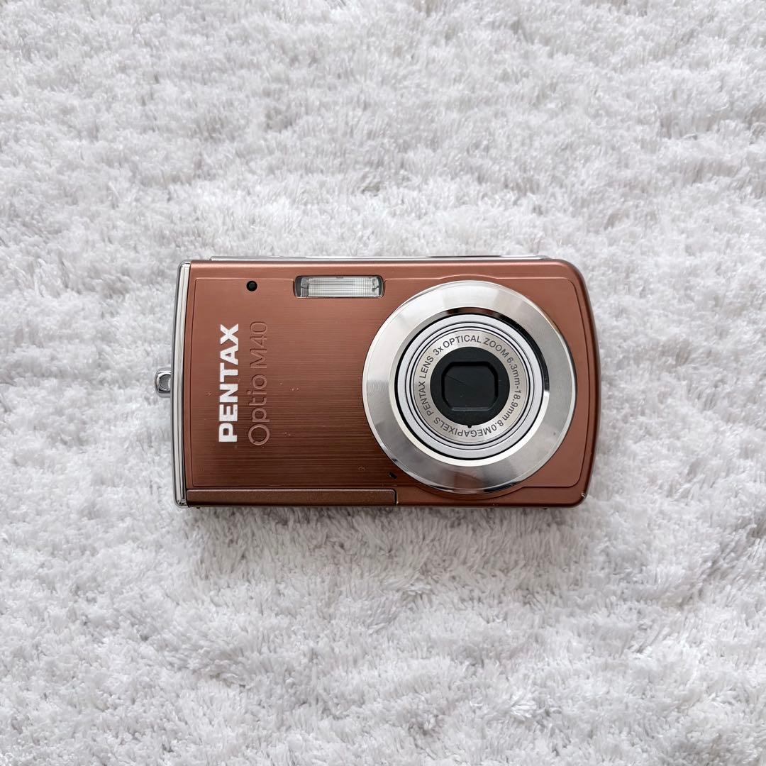 【動作品】PENTAX ペンタックス Optio M40 レトロコンデジ 茶色