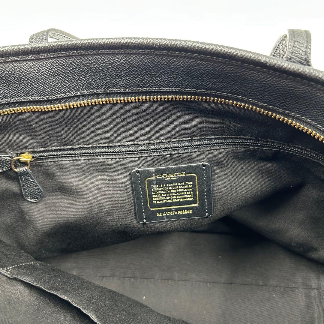 極美品【COACH】ビジネスバッグ トートバッグ レザー 黒 大容量 A4収納