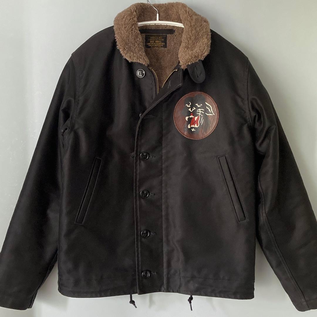 RADIALL N-1 ラディアル デッキジャケット S ブラック アルパカ混