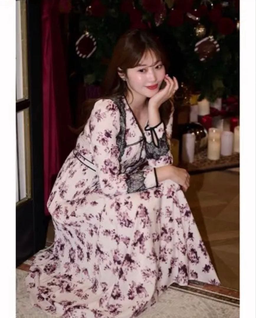 ワンピース Grasse Floral Pleated Dress M