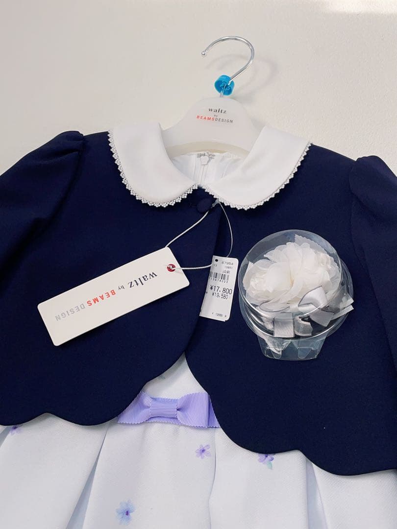 mami 新品フォーマルドレス 120cm ネイビー 花柄