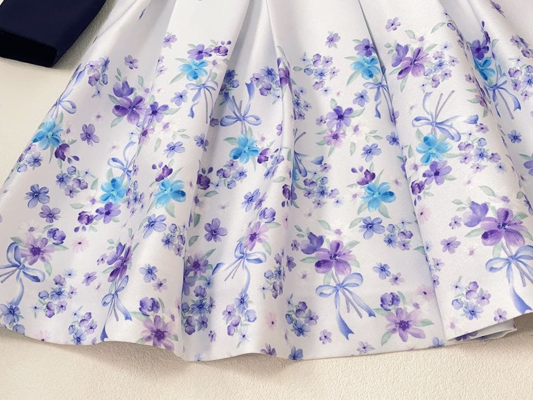 mami 新品フォーマルドレス 120cm ネイビー 花柄