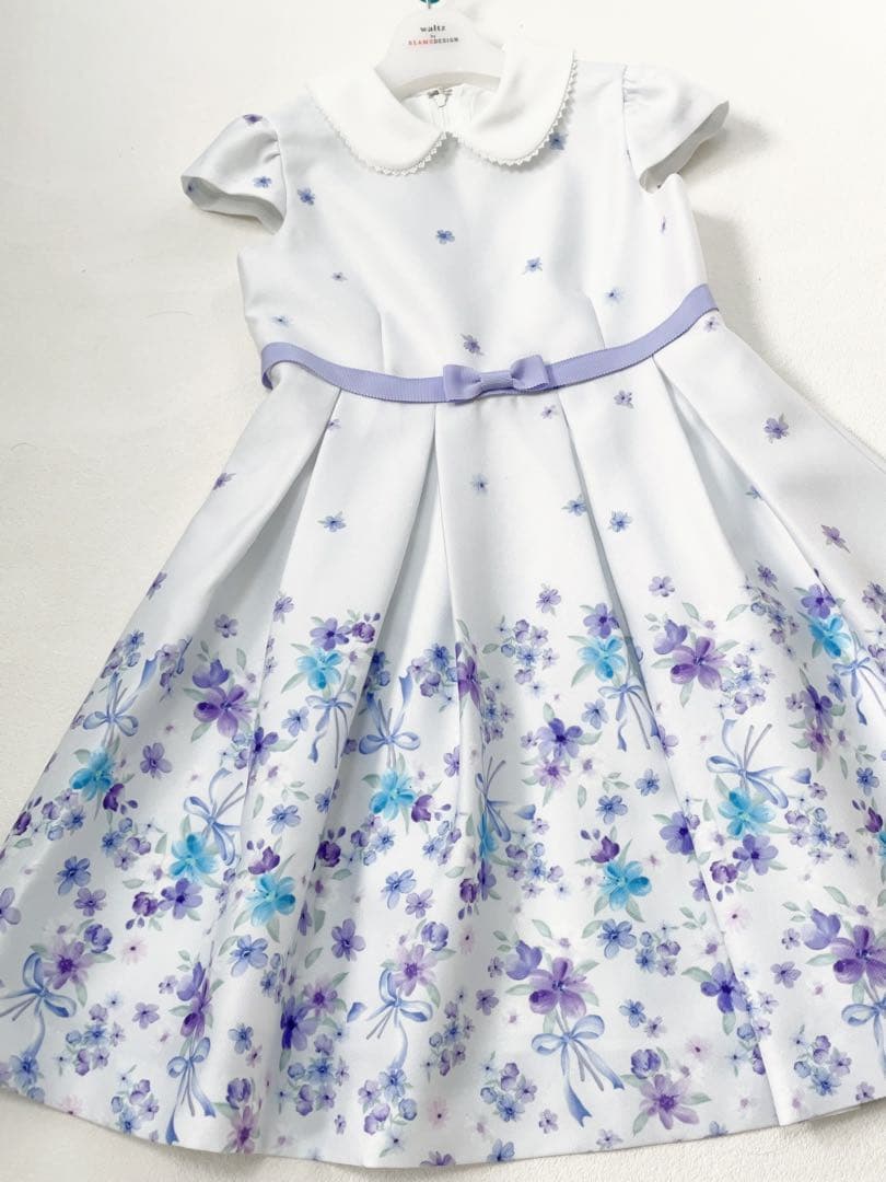 mami 新品フォーマルドレス 120cm ネイビー 花柄