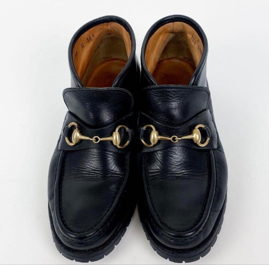 GUCCIホースビット レザー ショートブーツ サイズ36 1/2 23.5cm