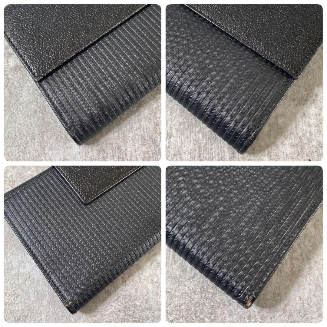 BVLGARI ブルガリ 三つ折り 長財布 ミレリゲPVCレザー　ブラック