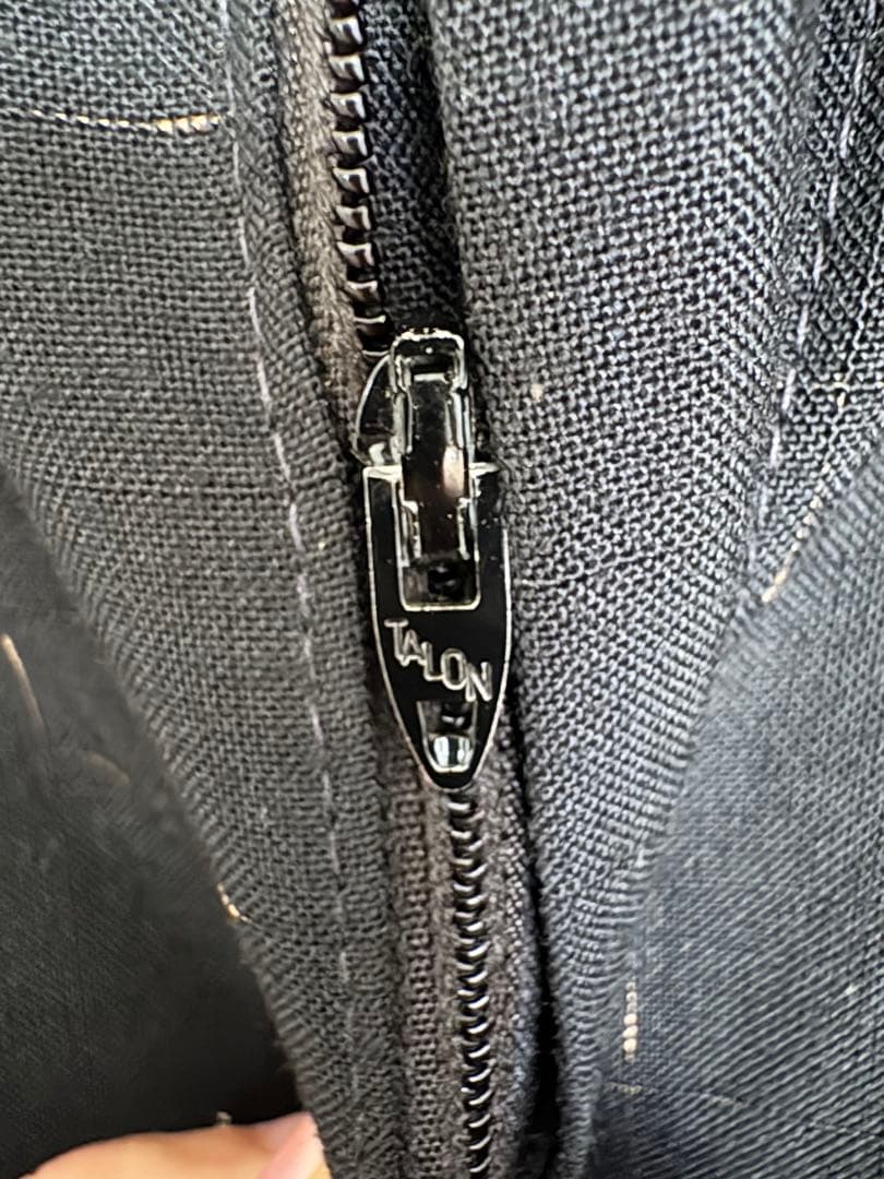 vintage カスリ　スラックス　黒 TALON