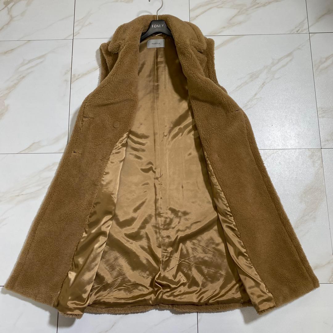 ミルク　22AW♡マックスマーラマレーラ テディベア ロングジレ ボア