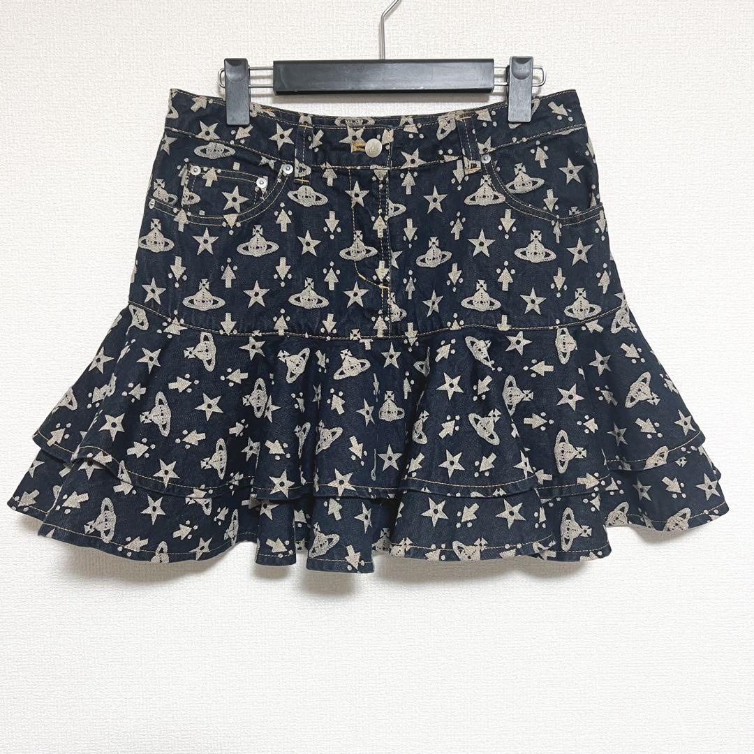 ヴィヴィアンウエストウッド　ショートスカート　オーブ柄