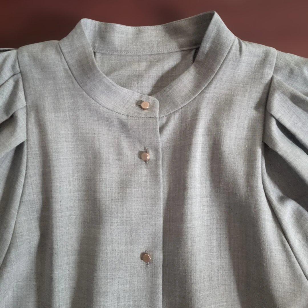 お値下げ　ヴェルメイユパーイエナ　ボリュームスリーブ フレアワンピース　金ボタン