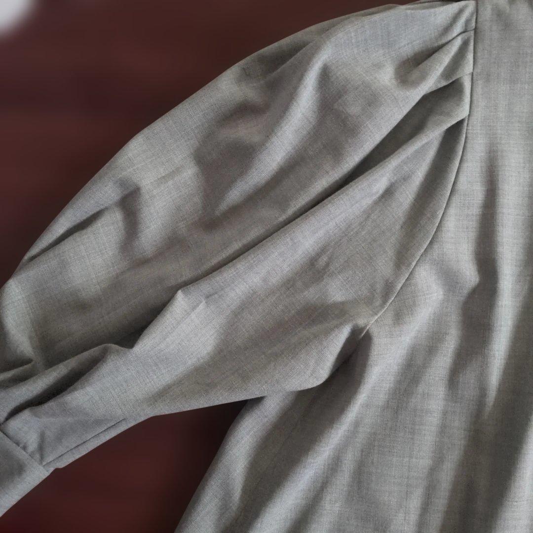 お値下げ　ヴェルメイユパーイエナ　ボリュームスリーブ フレアワンピース　金ボタン