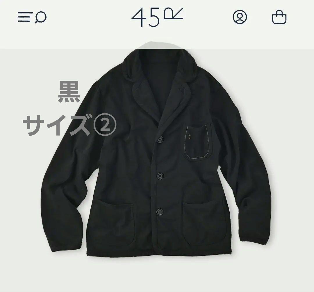 45R でこぼこ天竺の908チロリアンジャケット ブラック 02-S