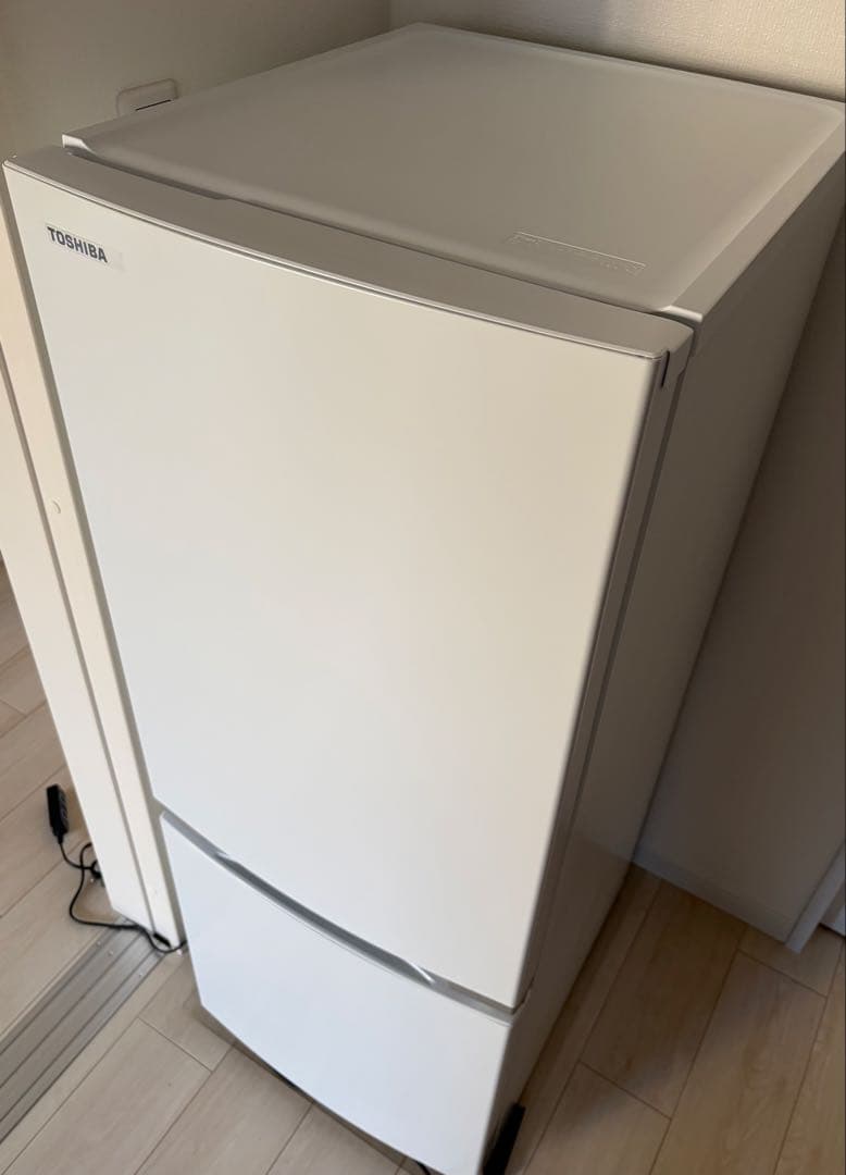 TOSHIBA 2ドア冷蔵庫 GR-S15BS セミマットホワイト 美品